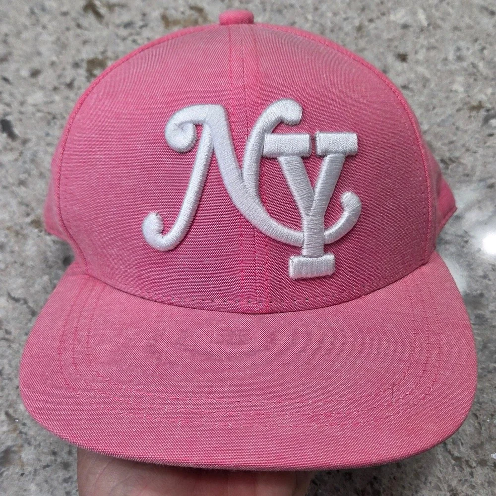 H&M Divided Pink NY Embroidered‎ Baseball Cap Hat Adjustable